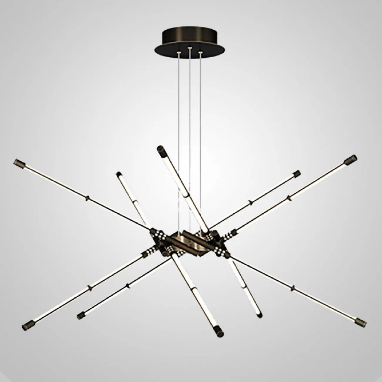Подвесная люстра VALA L8 Black от ImperiumLoft