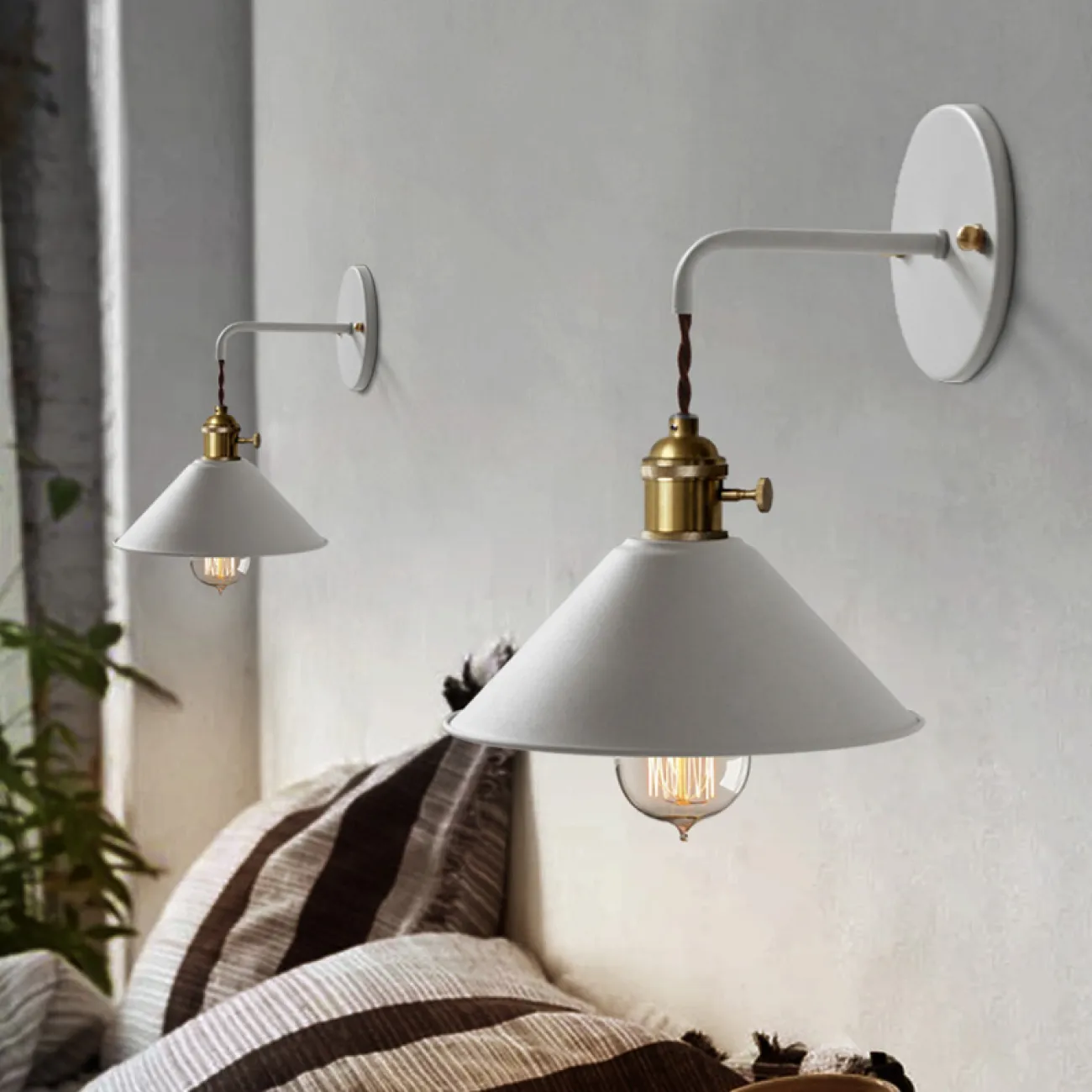 Бра с подвесным плафоном BRAID WALL Gray от ImperiumLoft