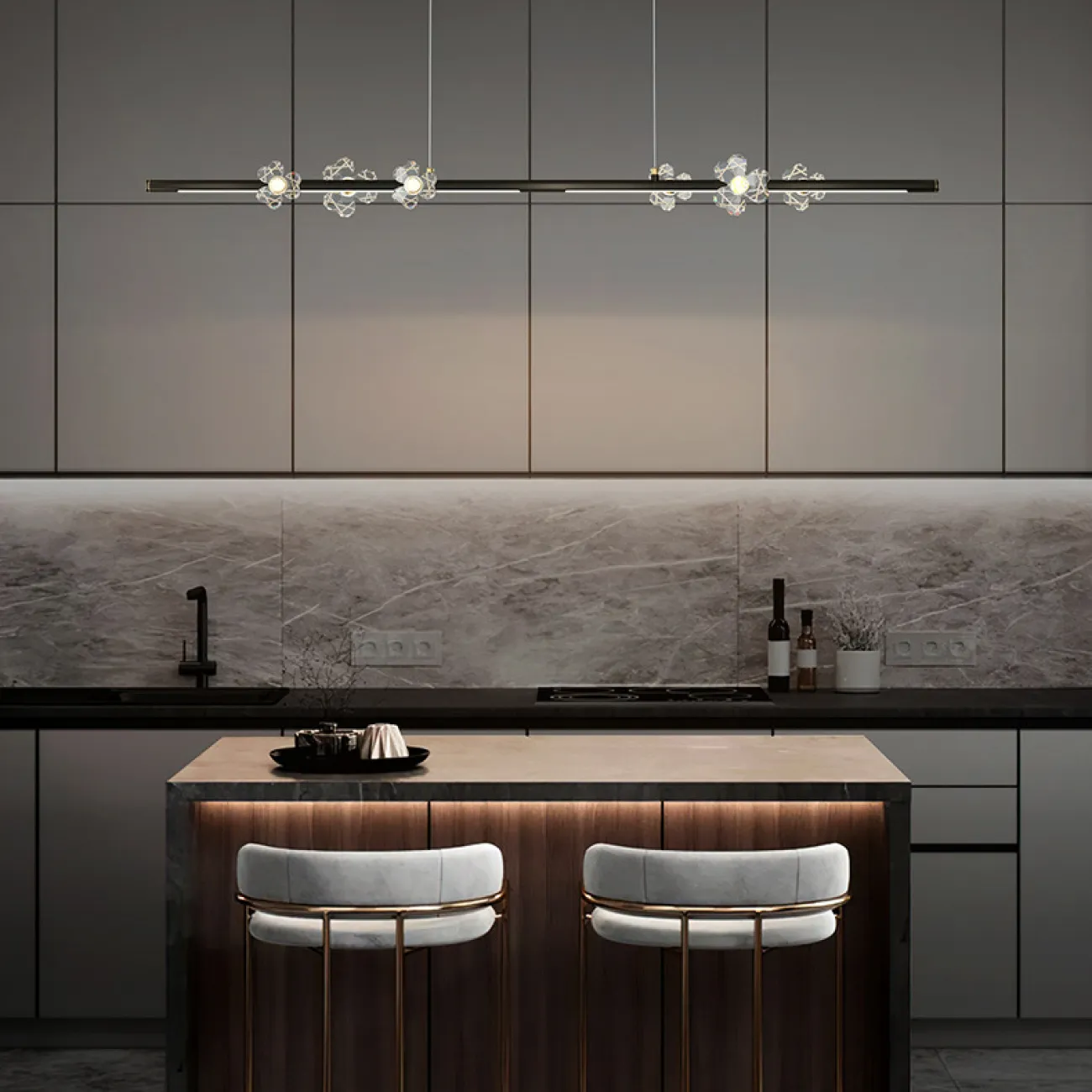 Подвесной светильник CAMILIA LONG L100 Brass от ImperiumLoft