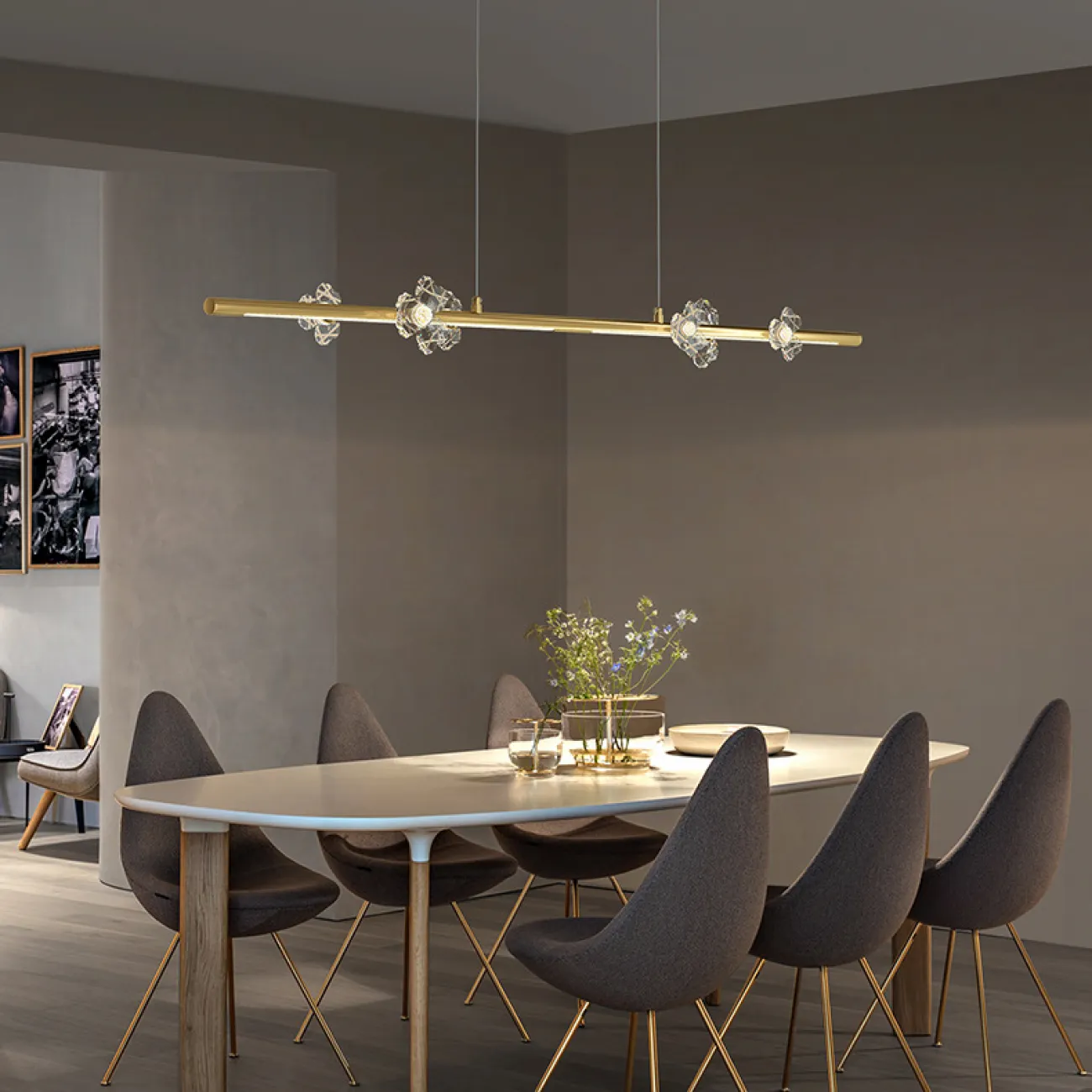 Подвесной светильник CAMILIA LONG L100 Brass от ImperiumLoft
