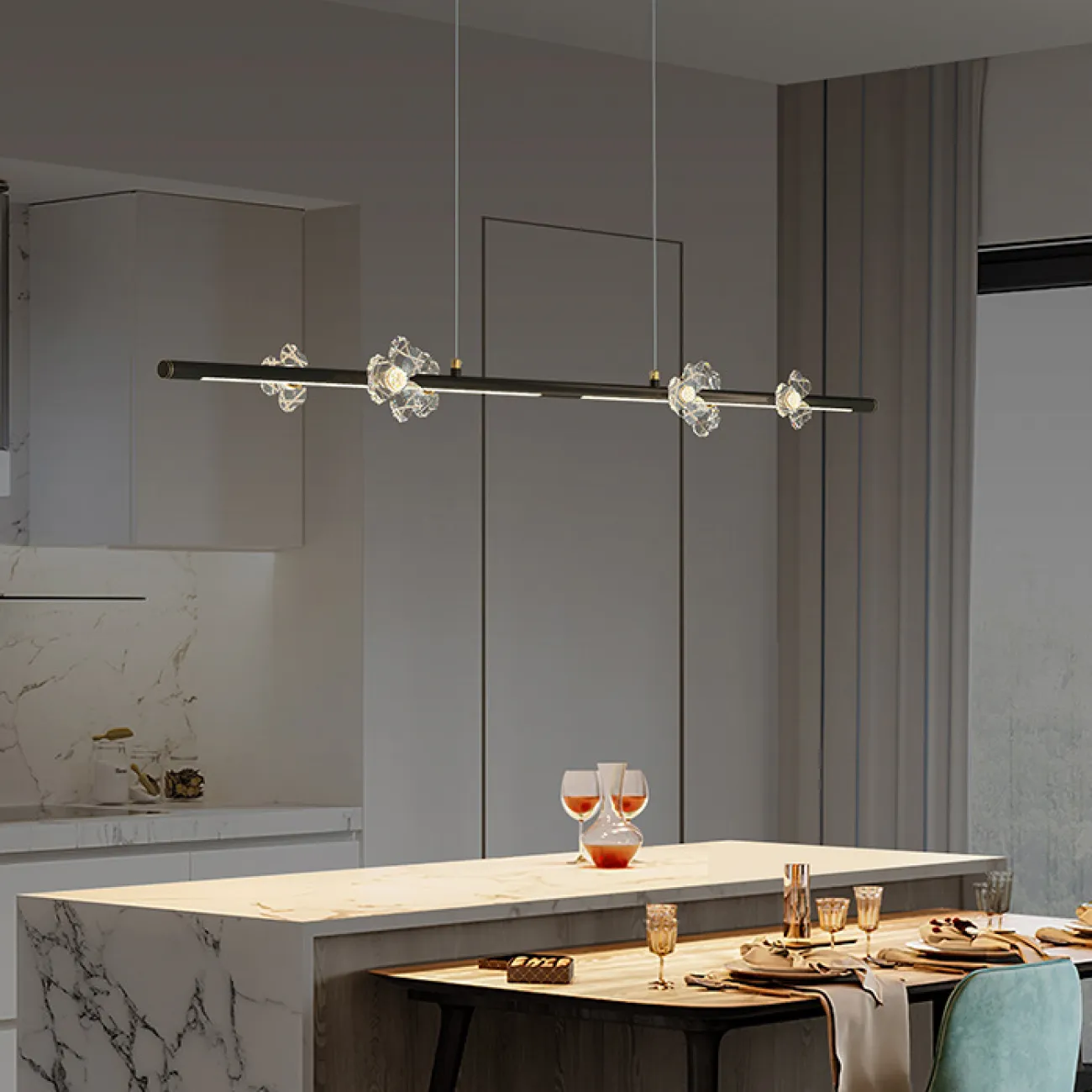 Подвесной светильник CAMILIA LONG L100 Brass от ImperiumLoft
