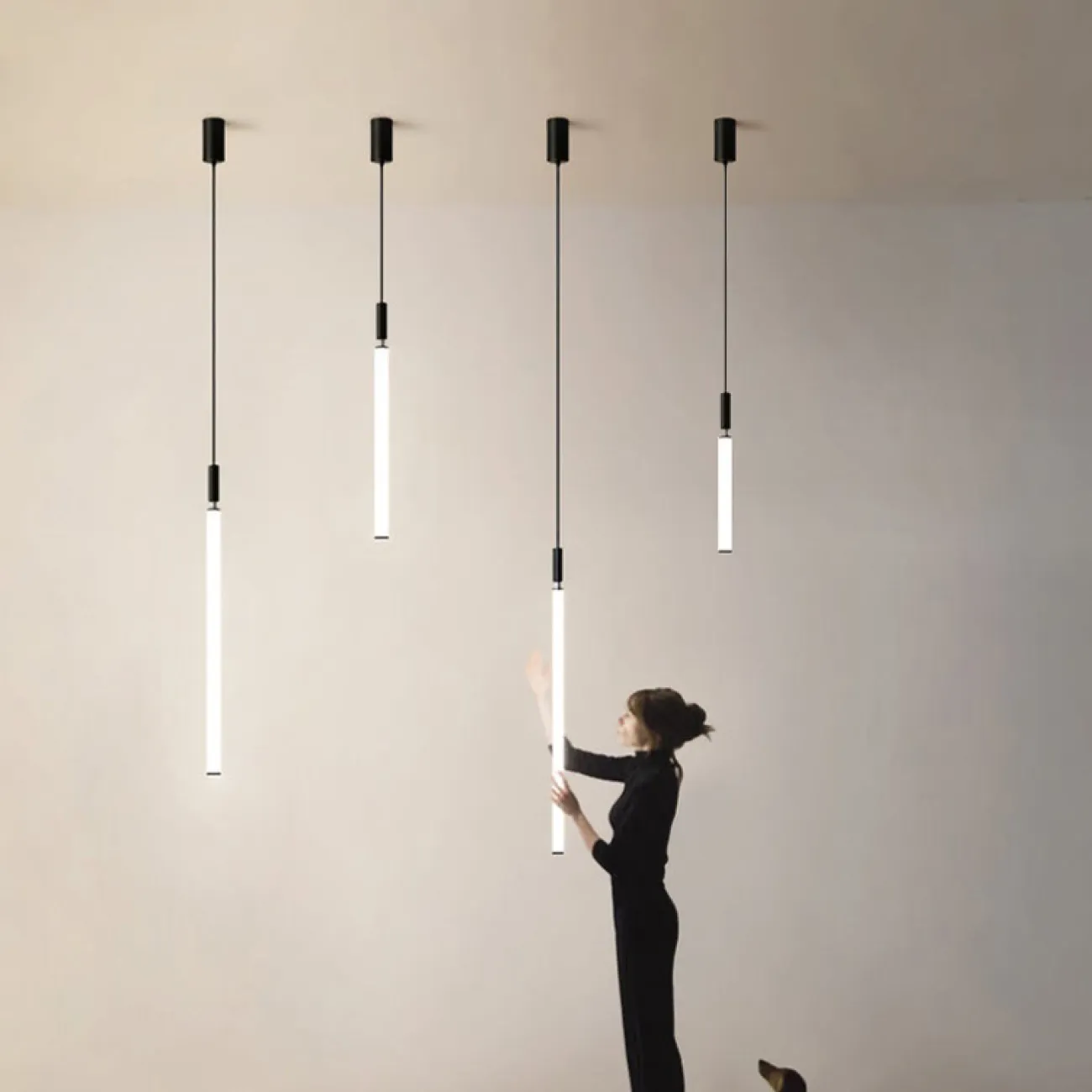 Подвесной светильник DELIA L130 black 4000К от ImperiumLoft