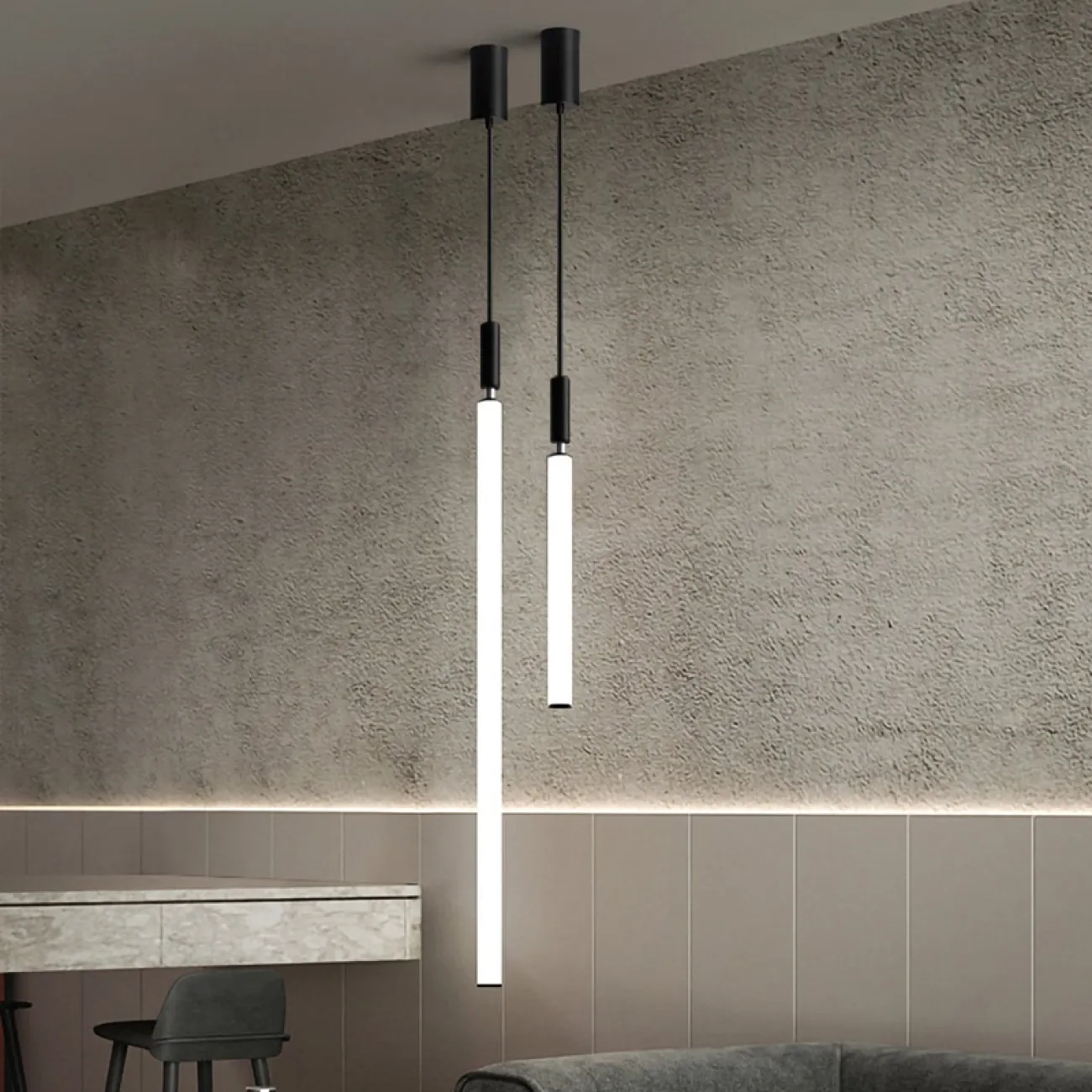 Подвесной светильник DELIA L130 black 4000К от ImperiumLoft