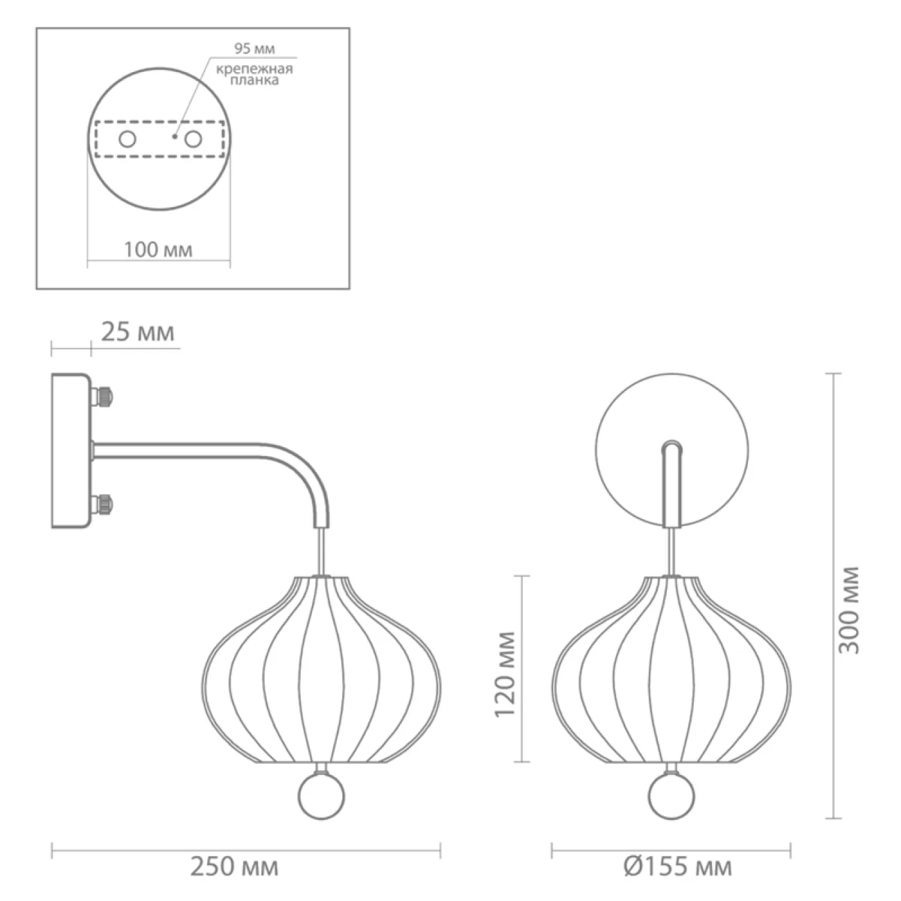 Бра Lilli Kundalini Chromium