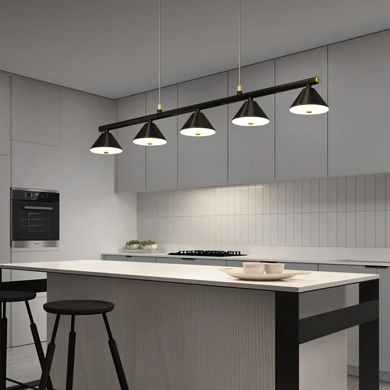 Подвесной светильник GENRE LONG L6 Black от ImperiumLoft
