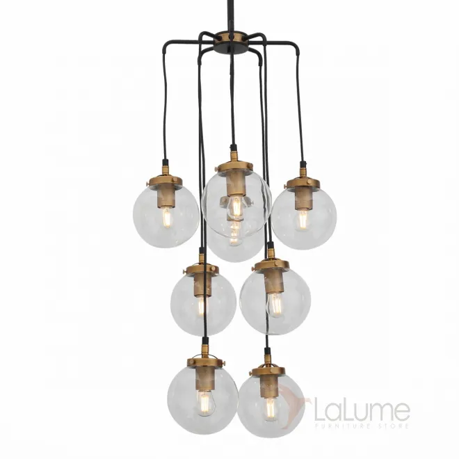 Люстра Bistro Globe Clear Glass Chandelier 8 Tower от LaLume