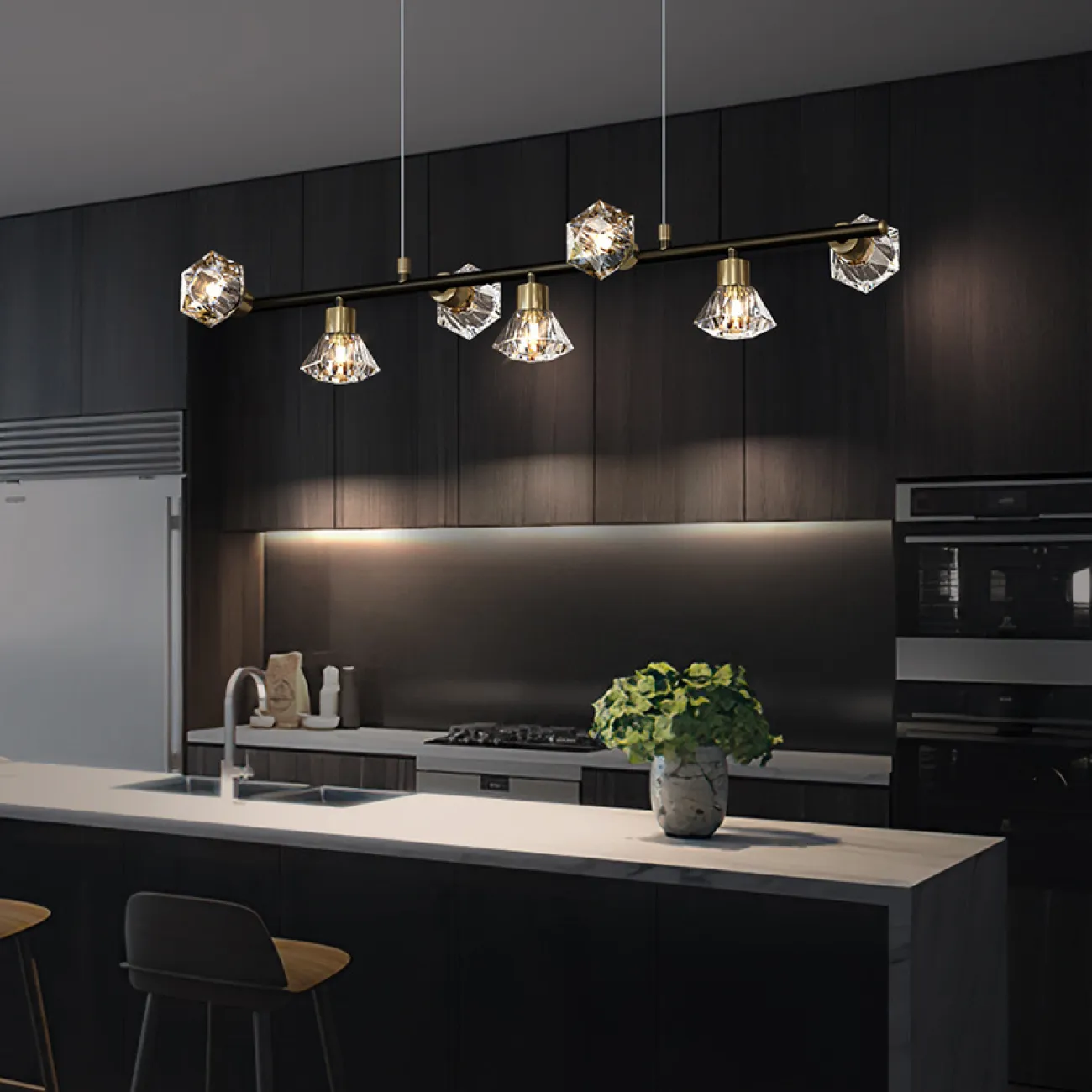 Подвесной светильник KENDRA L83 Brass Black от ImperiumLoft