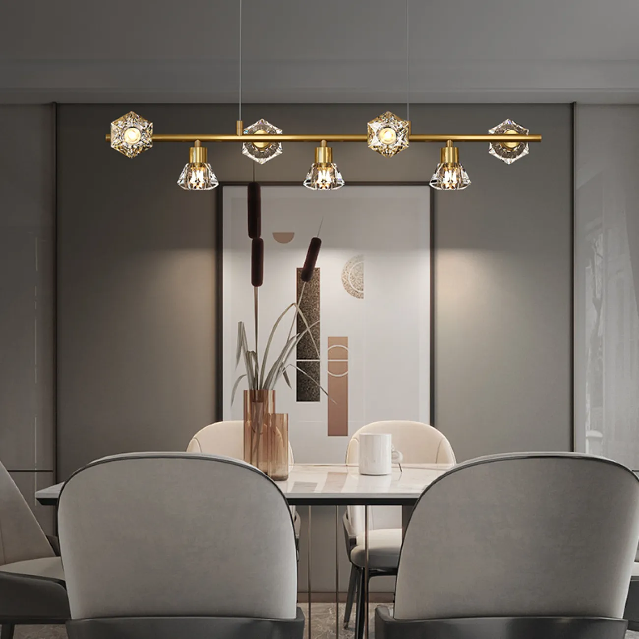 Подвесной светильник KENDRA L83 Brass Black от ImperiumLoft