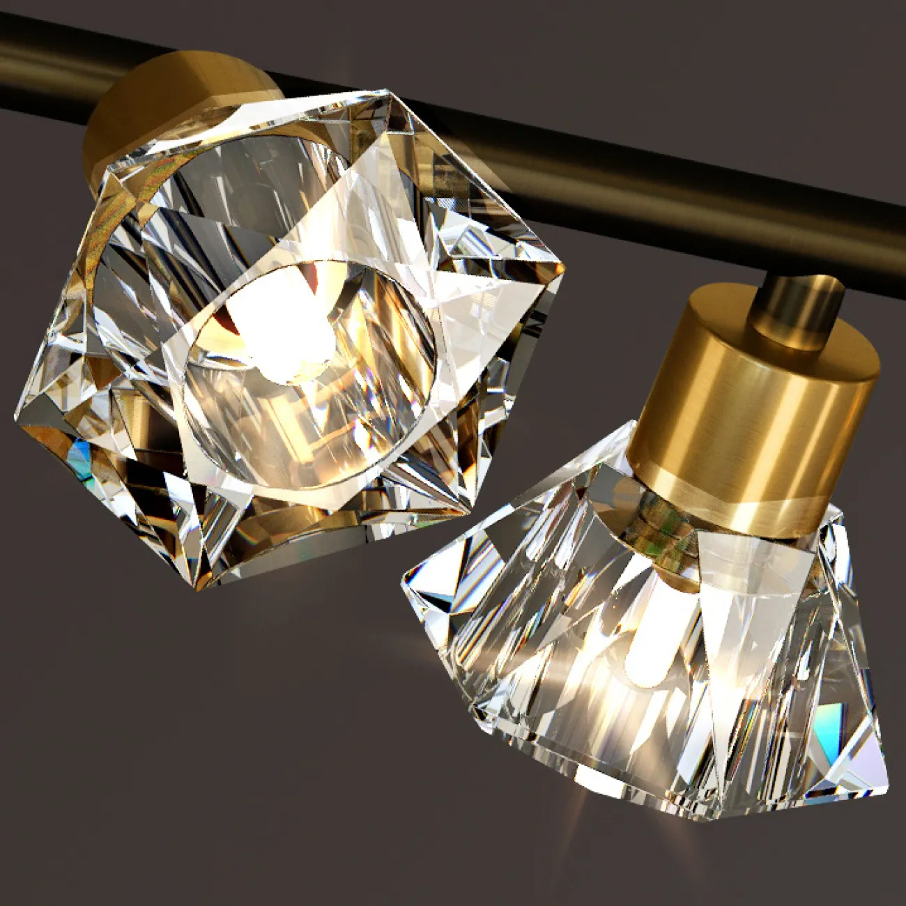 Подвесной светильник KENDRA L83 Brass Black от ImperiumLoft