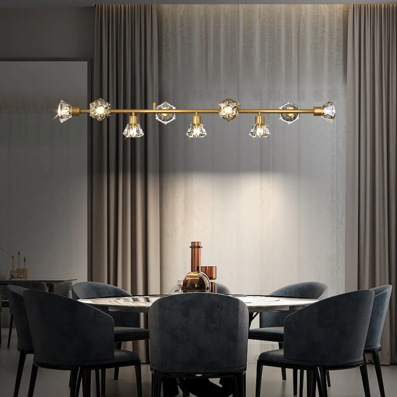 Подвесной светильник KENDRA L83 Brass Black от ImperiumLoft