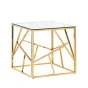 Приставной стол Serene Furnishing Gold Clear Glass Top Side Table от LaLume