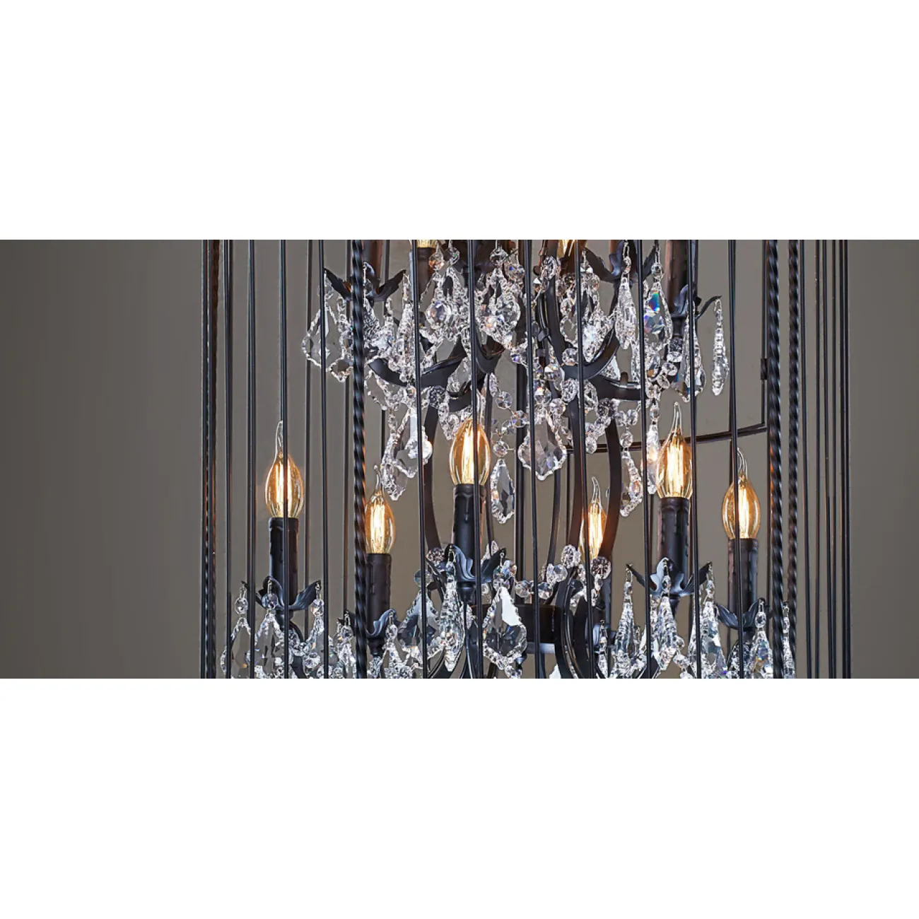 Люстра Steampunk Birdcage Chandelier 60 black от LaLume