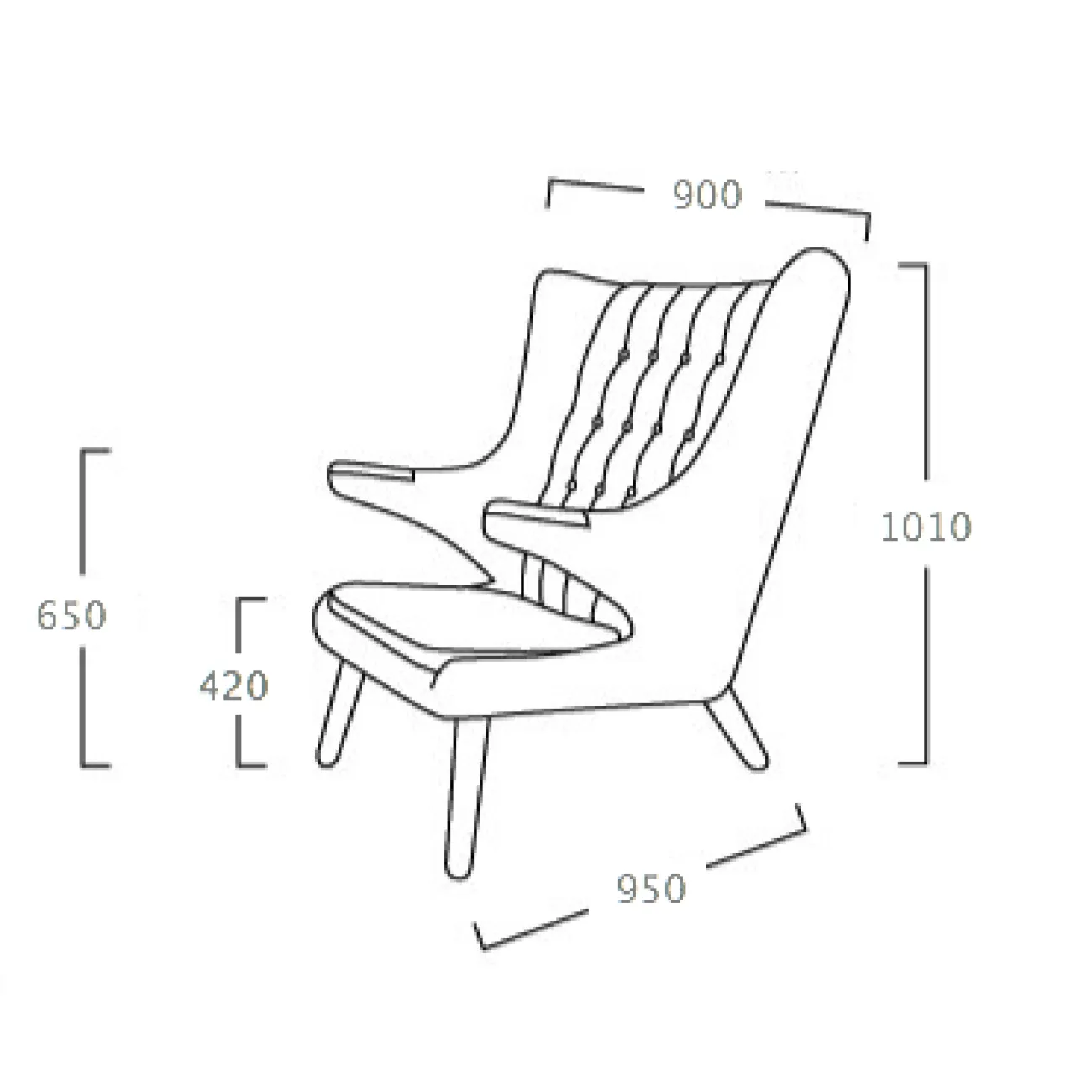 Кресло Papa Bear designed by Hans J.Wegner in 1951 от LaLume