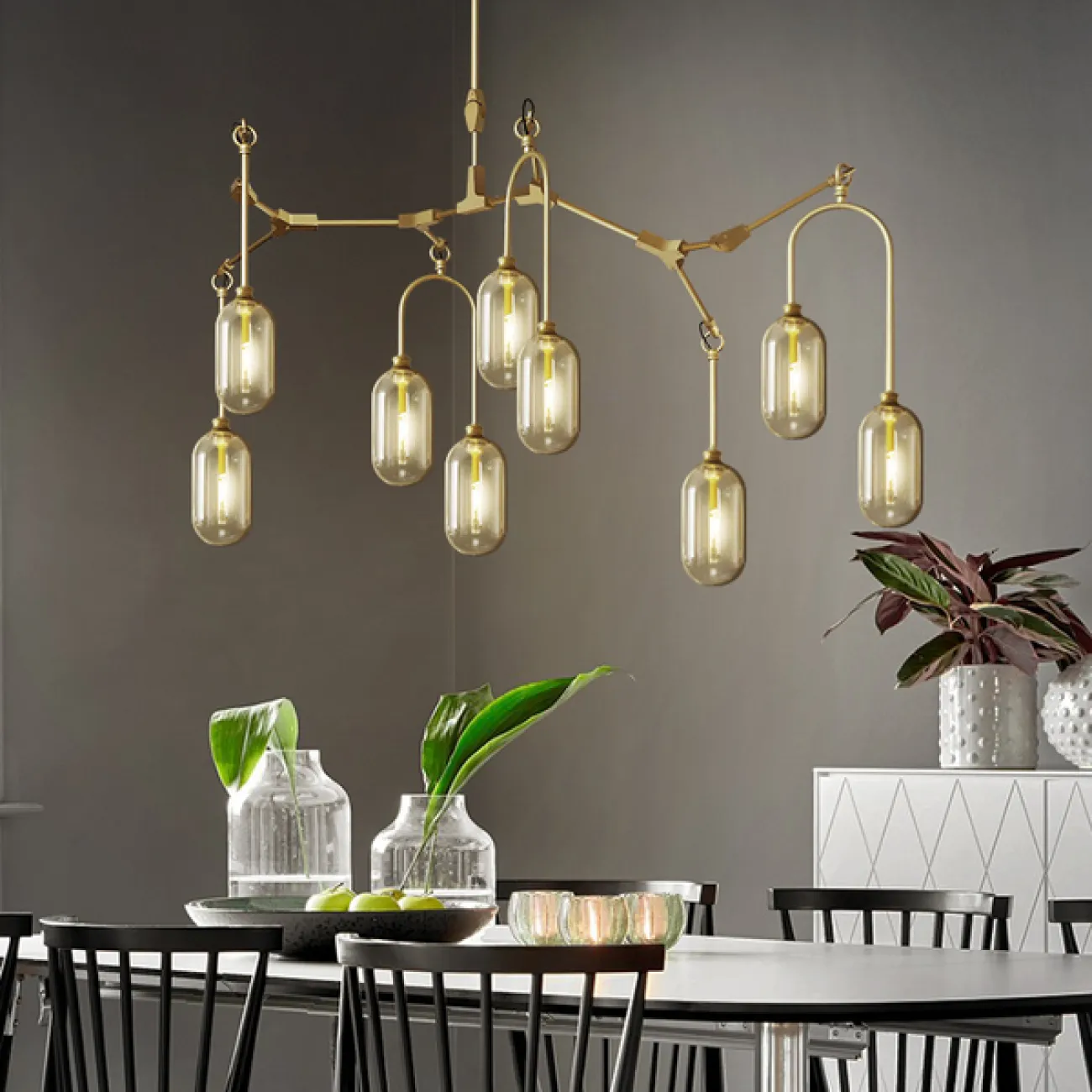 Подвесная люстра WILLOW 9 от ImperiumLoft Подвесная люстра WILLOW 9 от ImperiumLoft