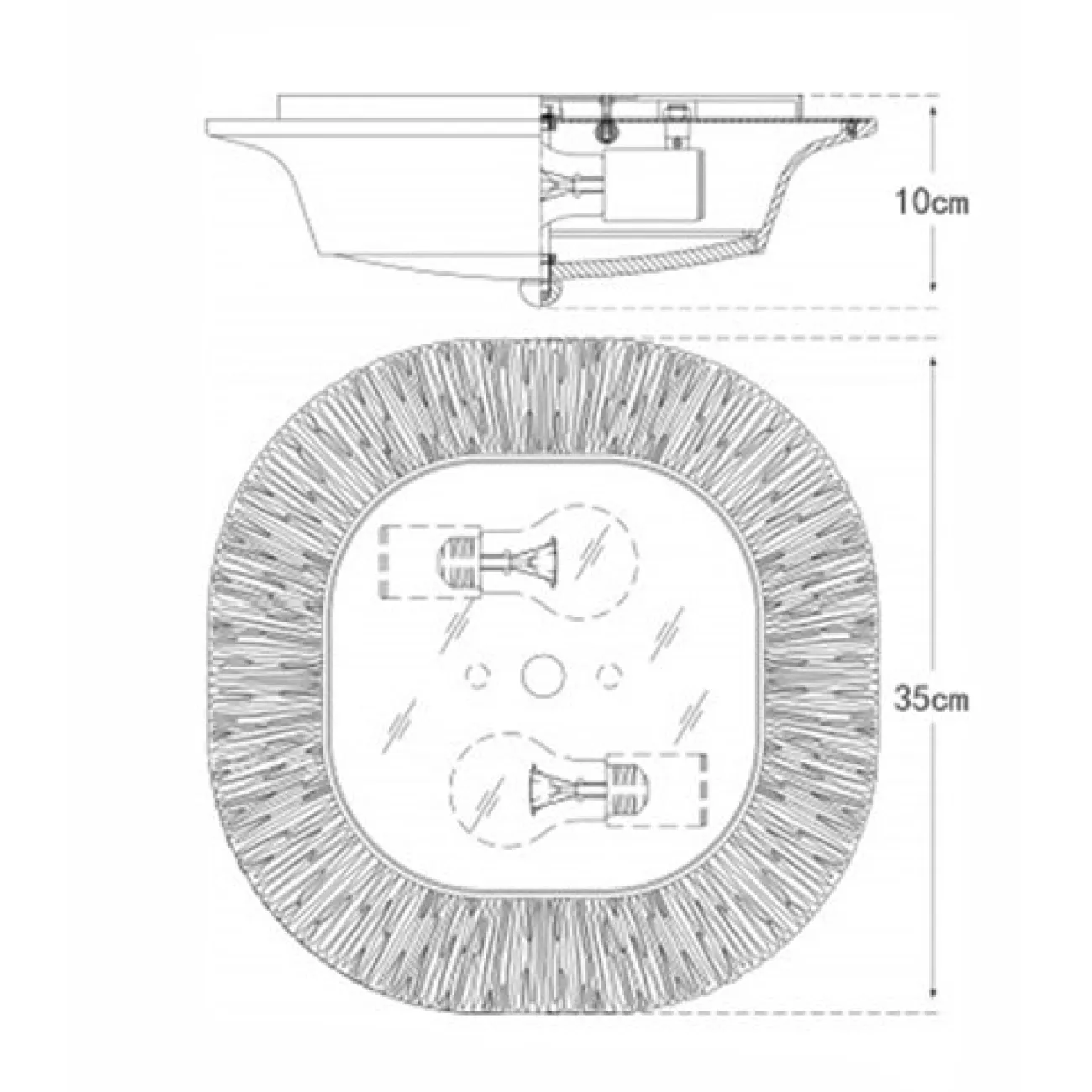 Потолочный светильник Utopia Round Sconce Black designed by Kelly Wearstler