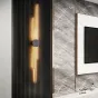 Серия настенных светодиодных светильников в виде композиции из трех разноуровневых светящихся стержней GULL B H63 Black от ImperiumLoft