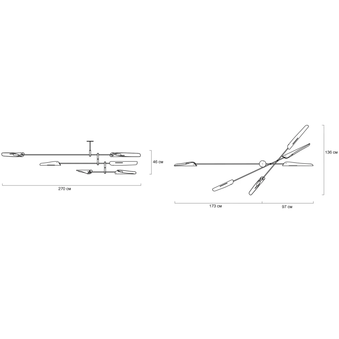 Люстра Sarus Mobile 428 L-270 см designed by DAVID WEEKS