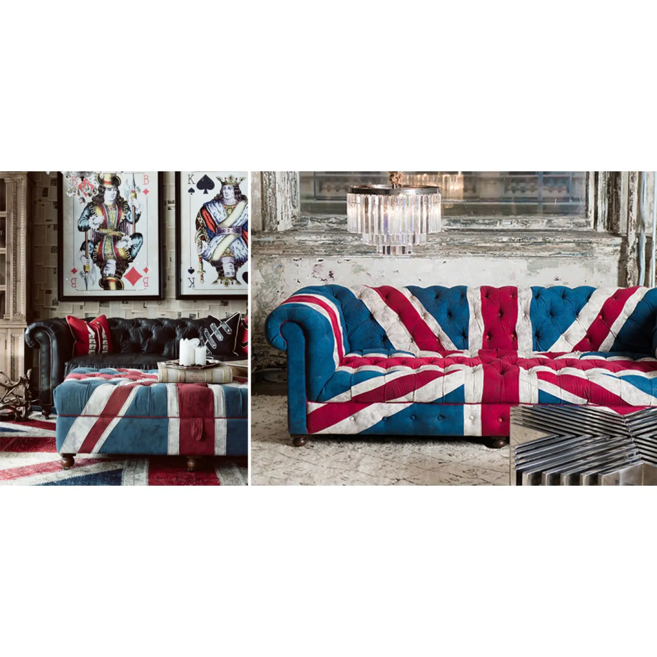 William Sofa Union Jack Velvet Andrew Martin designed by Martin Waller от LaLume