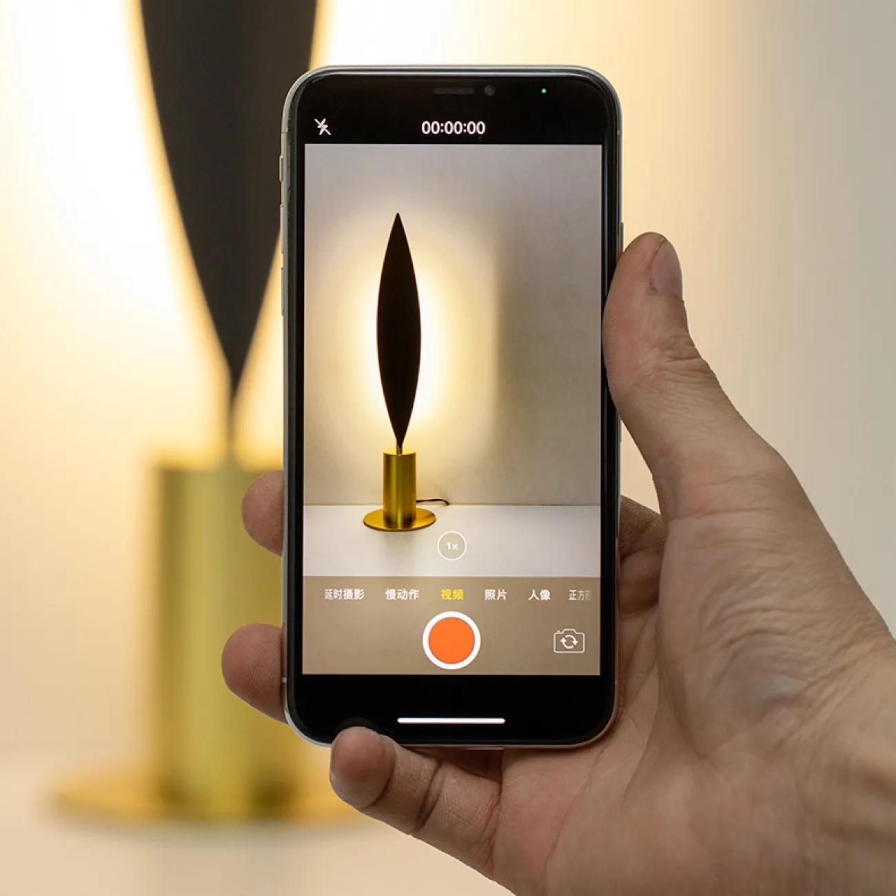 Настольная светодиодная лампа с черным листовидным рассеивателем на подставке цилиндрической формы IVY TAB