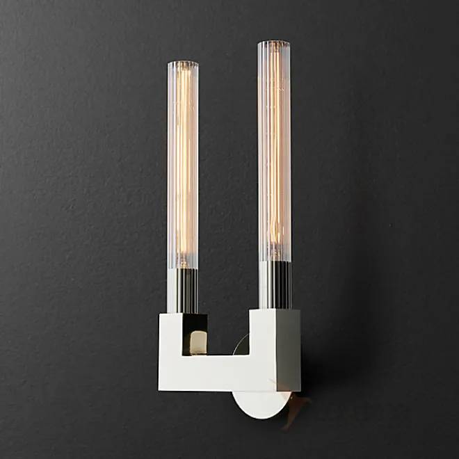 Бра RH CANELLE wall lamp DOUBLE Sconces chrome от ImperiumLoft