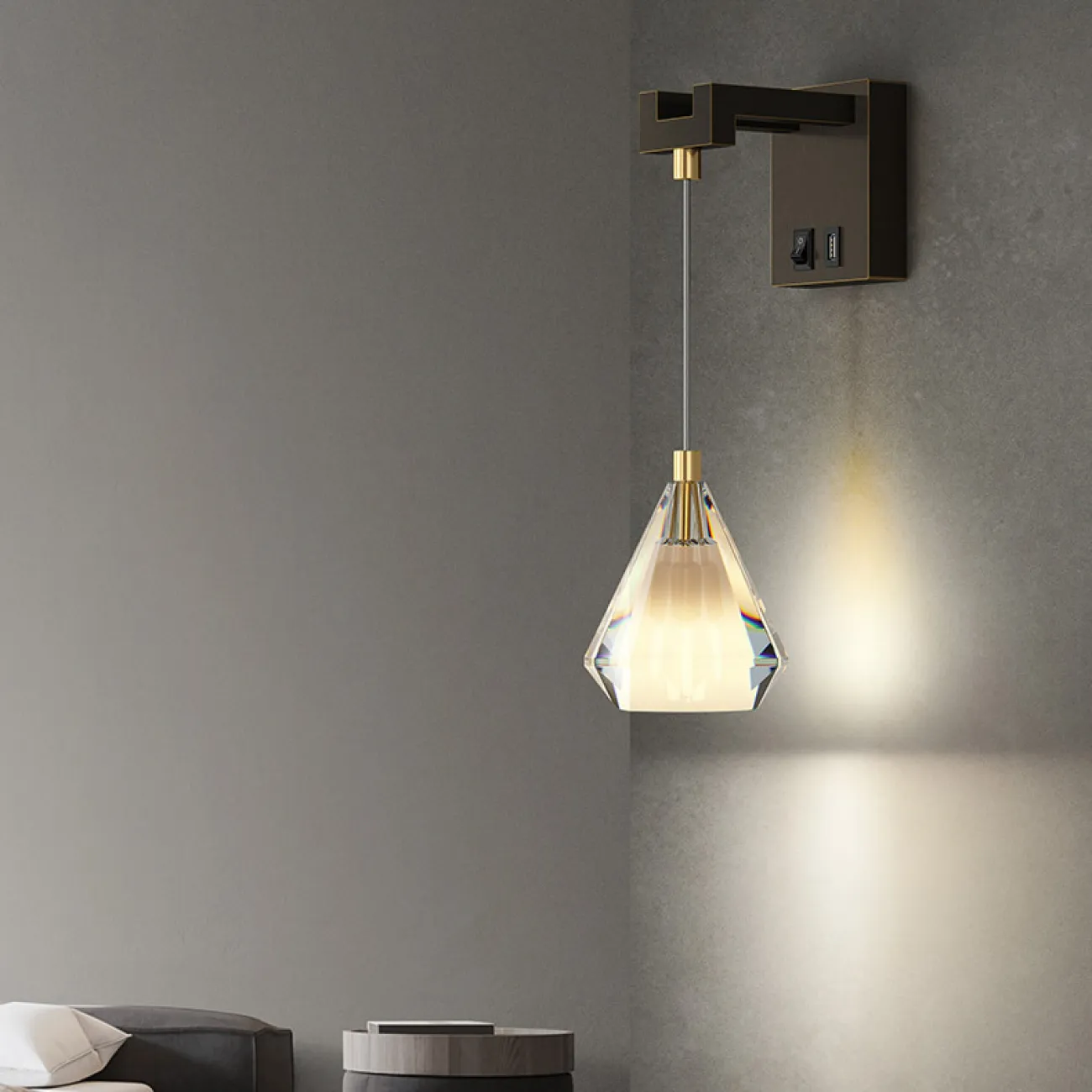 Настенный светильник SOLDIS WALL Brass от ImperiumLoft