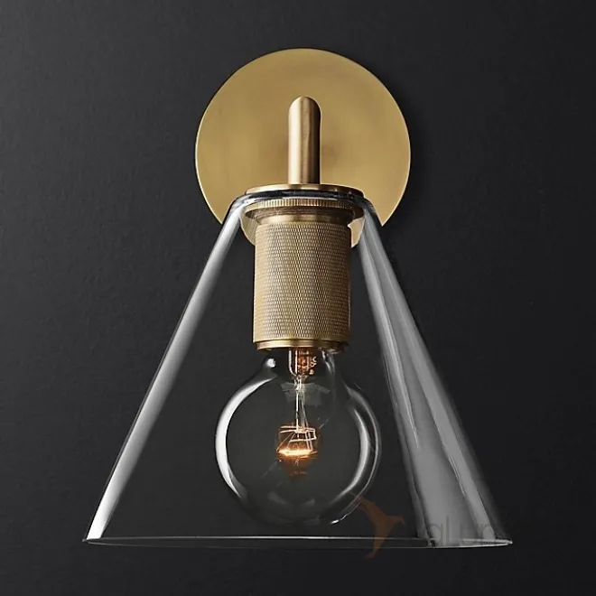 Бра RH Utilitaire Funnel Shade Single Sconce Brass от ImperiumLoft Бра RH Utilitaire Funnel Shade Single Sconce Brass от ImperiumLoft