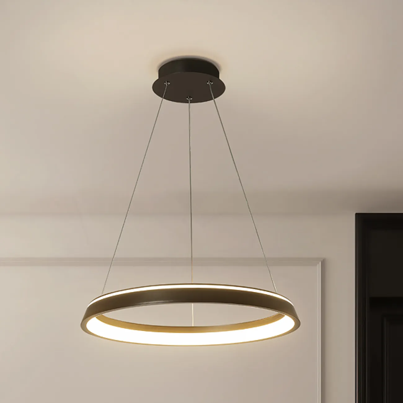 Подвесная люстра CHANETT D40 Black Трехцветный свет от ImperiumLoft