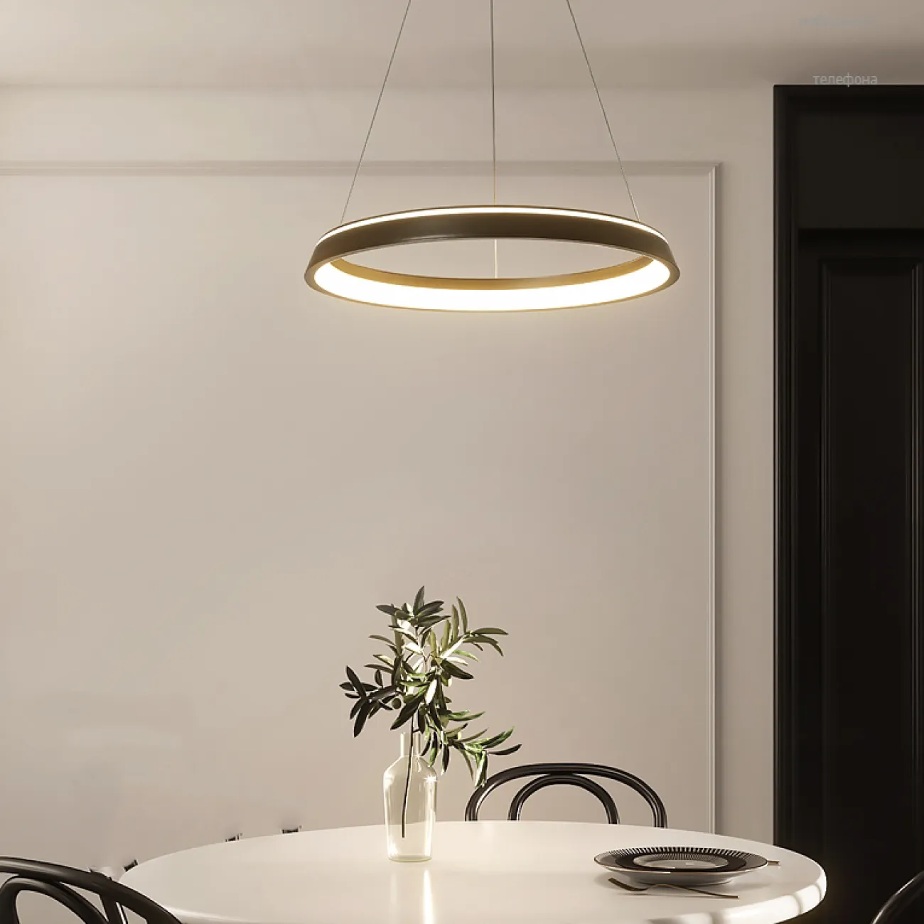 Подвесная люстра CHANETT D40 Black Трехцветный свет от ImperiumLoft