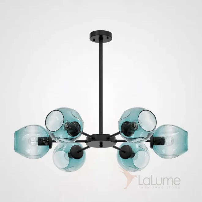 Люстра на штанге MARINE B 6 Black/Blue от ImperiumLoft