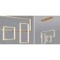 Люстра Rectangle Geometry Chandelier Gold 3