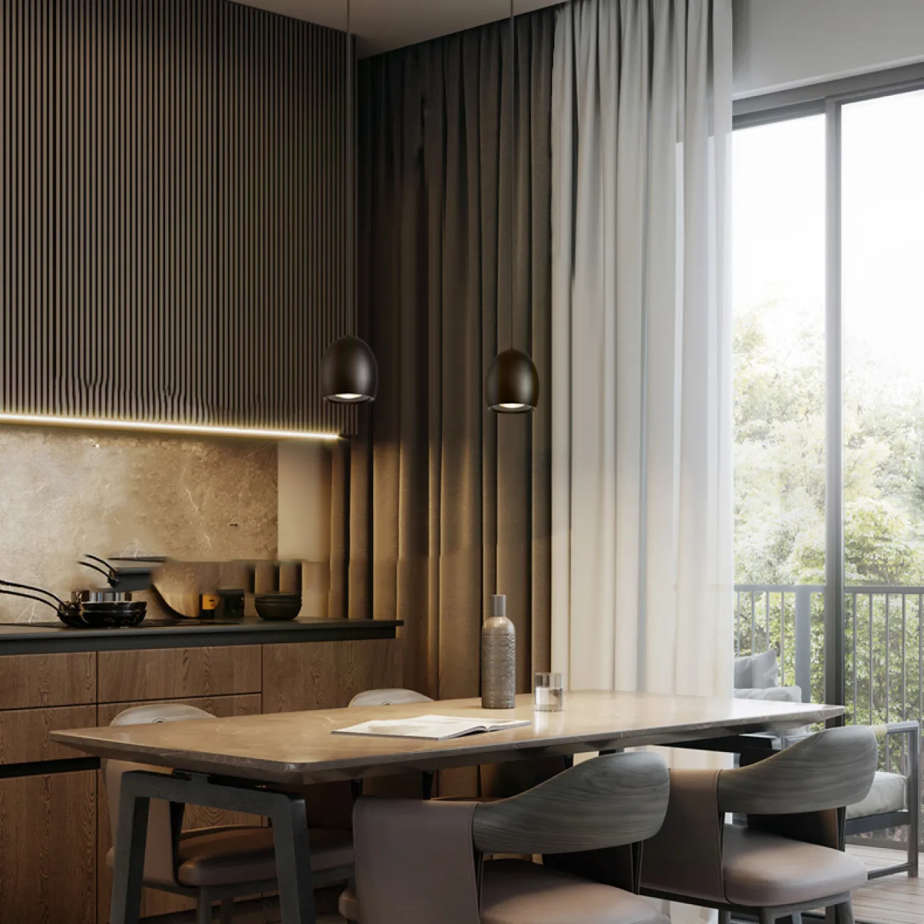 Подвесной светильник DIEGO B Black 4000К от ImperiumLoft
