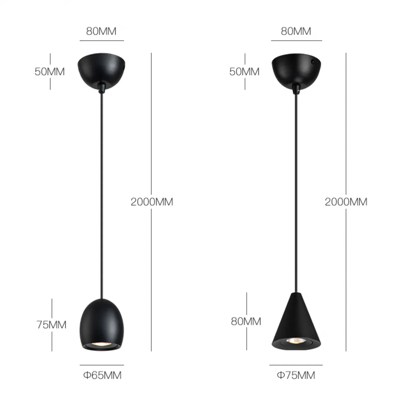 Подвесной светильник DIEGO B Black 4000К от ImperiumLoft