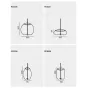 Подвесной светильник KNOT Small Gray glass Copper