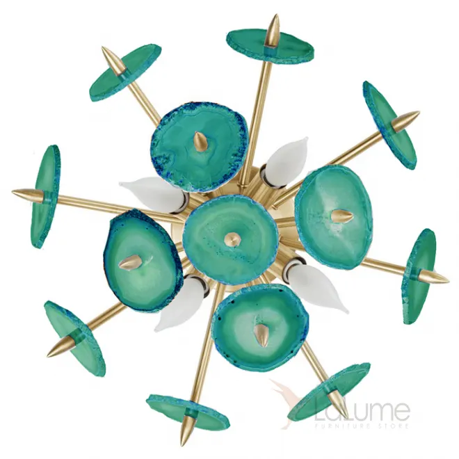 Бра Emporium Green Agate Burst Sconce Brass