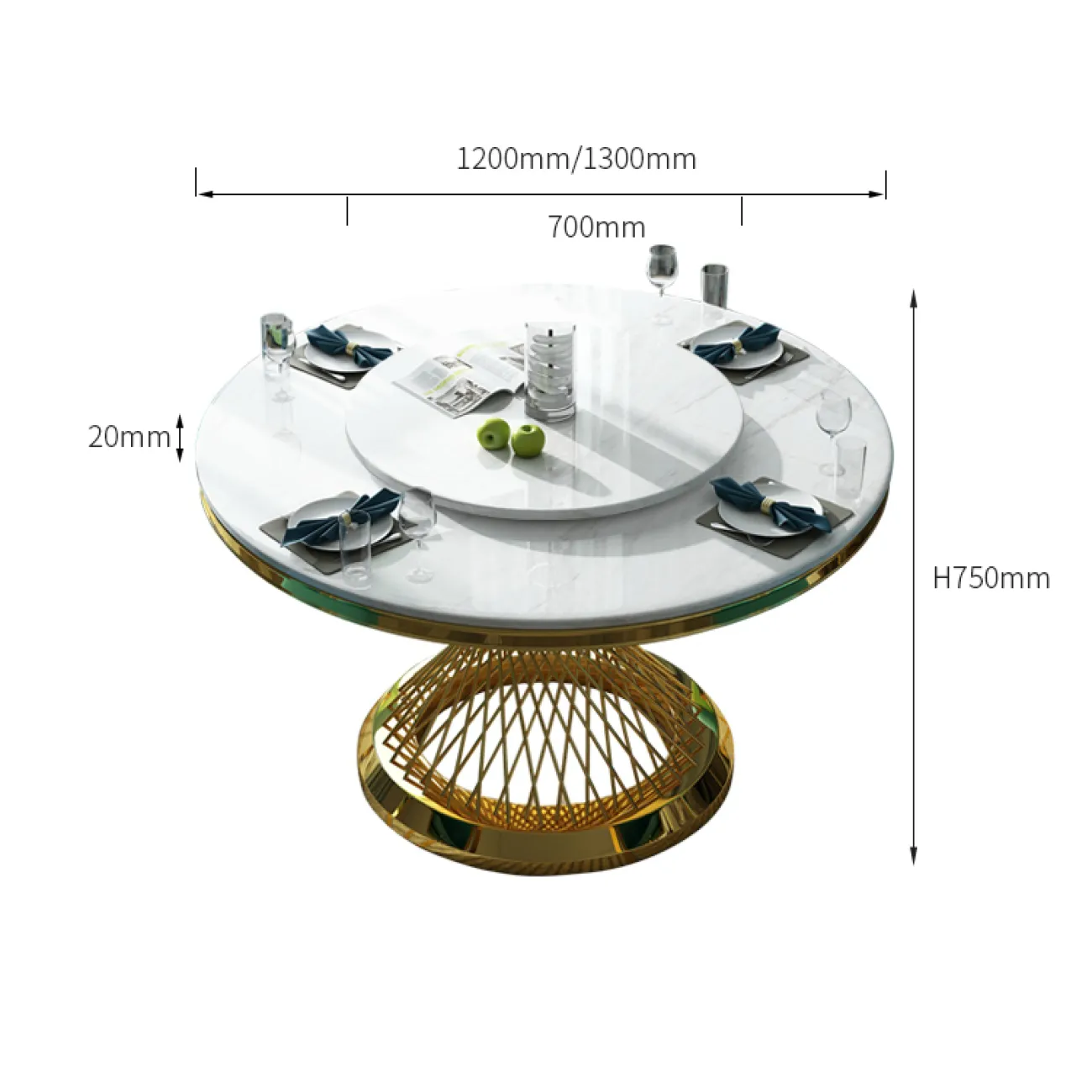 Дизайнерский обеденный стол LaLume-AZ00316