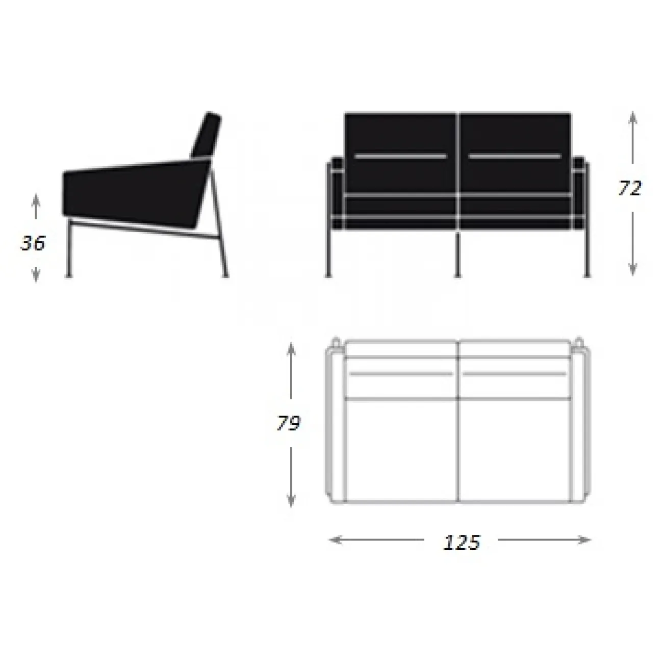 Диван 3300 series 2 seater designed by Arne Jacobsen		 in 1958 от LaLume