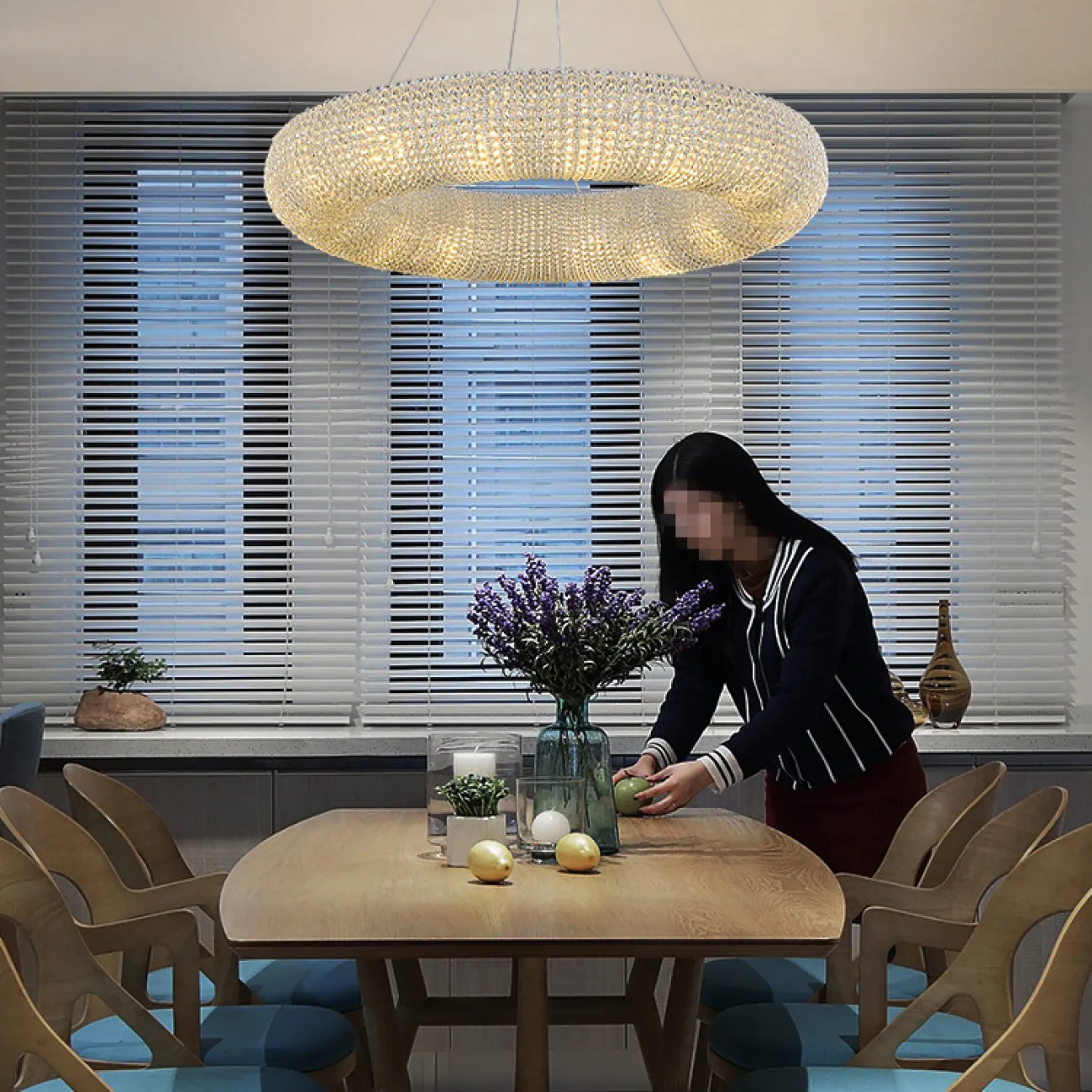 Подвесной светильник Crystal Halo D100 Silver от ImperiumLoft