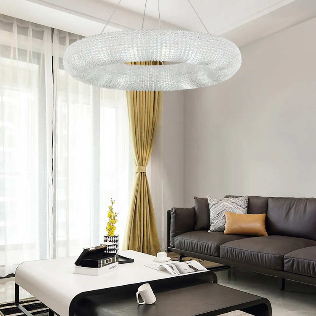 Подвесной светильник Crystal Halo D50 Gold от ImperiumLoft