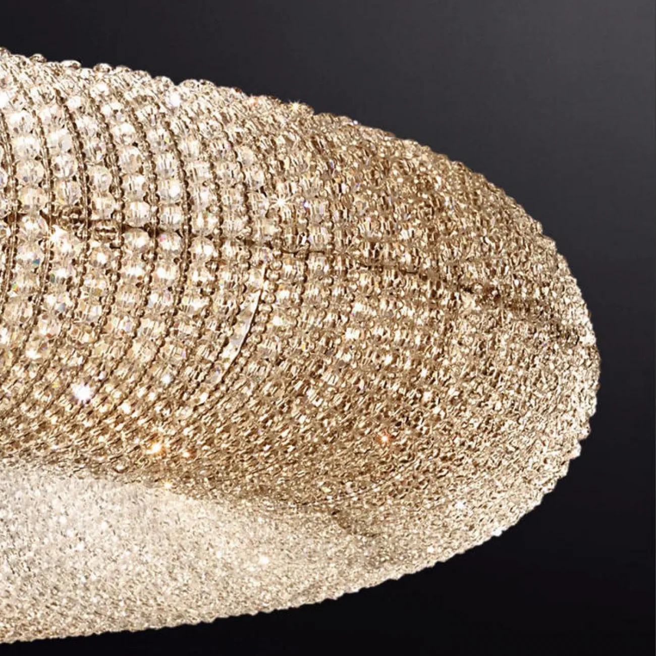 Подвесной светильник Crystal Halo D50 Gold от ImperiumLoft