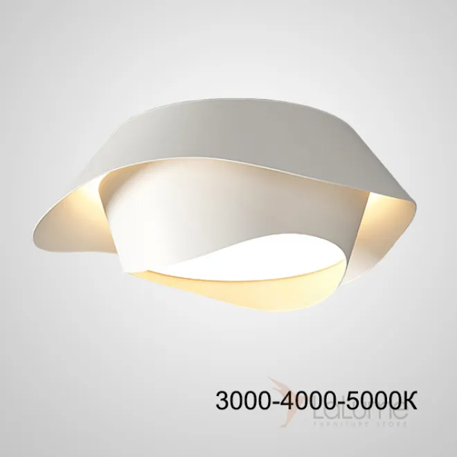 Потолочная светодиодная люстра с двуслойным ассиметричным абажуром HEMMO CH D50 Трехцветный свет