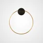 Серия настенных светодиодных светильников с кольцевым корпусом из натуральной и черненой латуни WOLKE WALL D40 Brass
