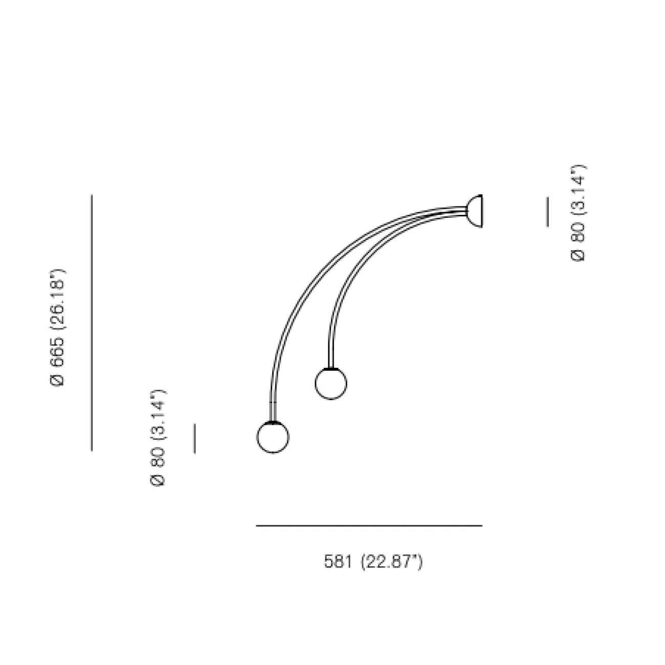 Бра Fontana Amorosa Jet Deux designed by Michael Anastassiades