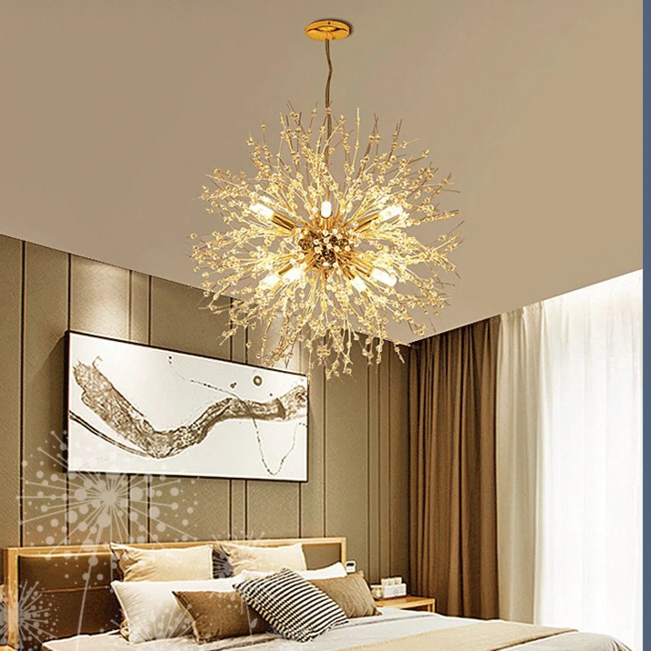 Подвесная люстра ROSALIA D55 Gold от ImperiumLoft