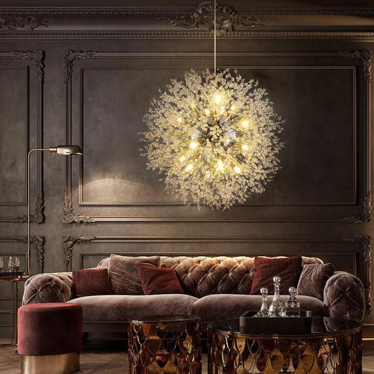 Подвесная люстра ROSALIA D50 Chrome от ImperiumLoft