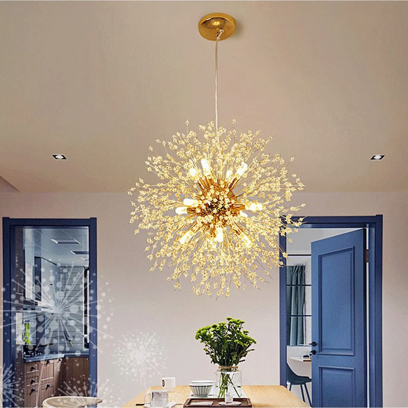Подвесная люстра ROSALIA D55 Gold от ImperiumLoft