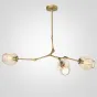 Люстра Сrumpled Glass Bubble Chandelier Gold 3 плафона прозрачный от ImperiumLoft