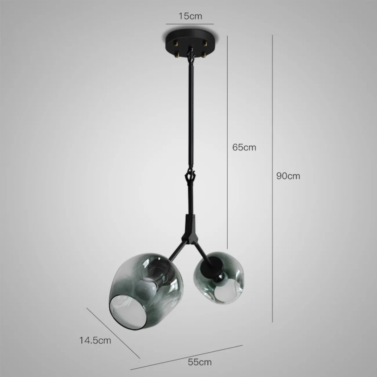 Подвесной светильник ADEL-ONE L2 Cognac Black от ImperiumLoft