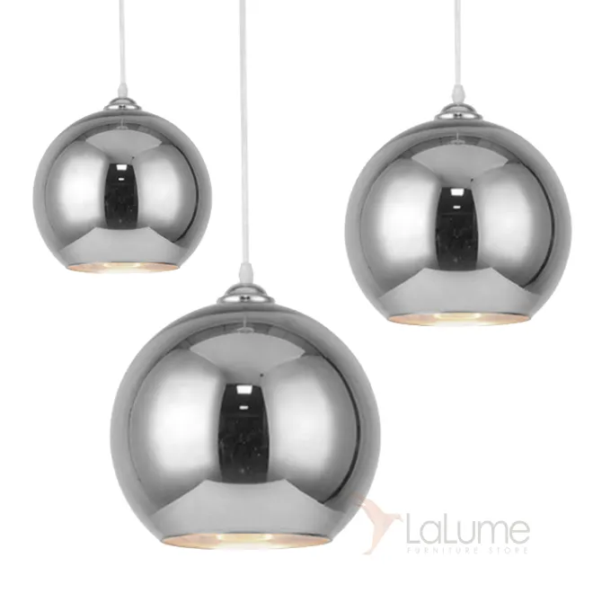 Подвесной светильник SILVER mirror shade modern pendant designed by Tom Dixon от LaLume
