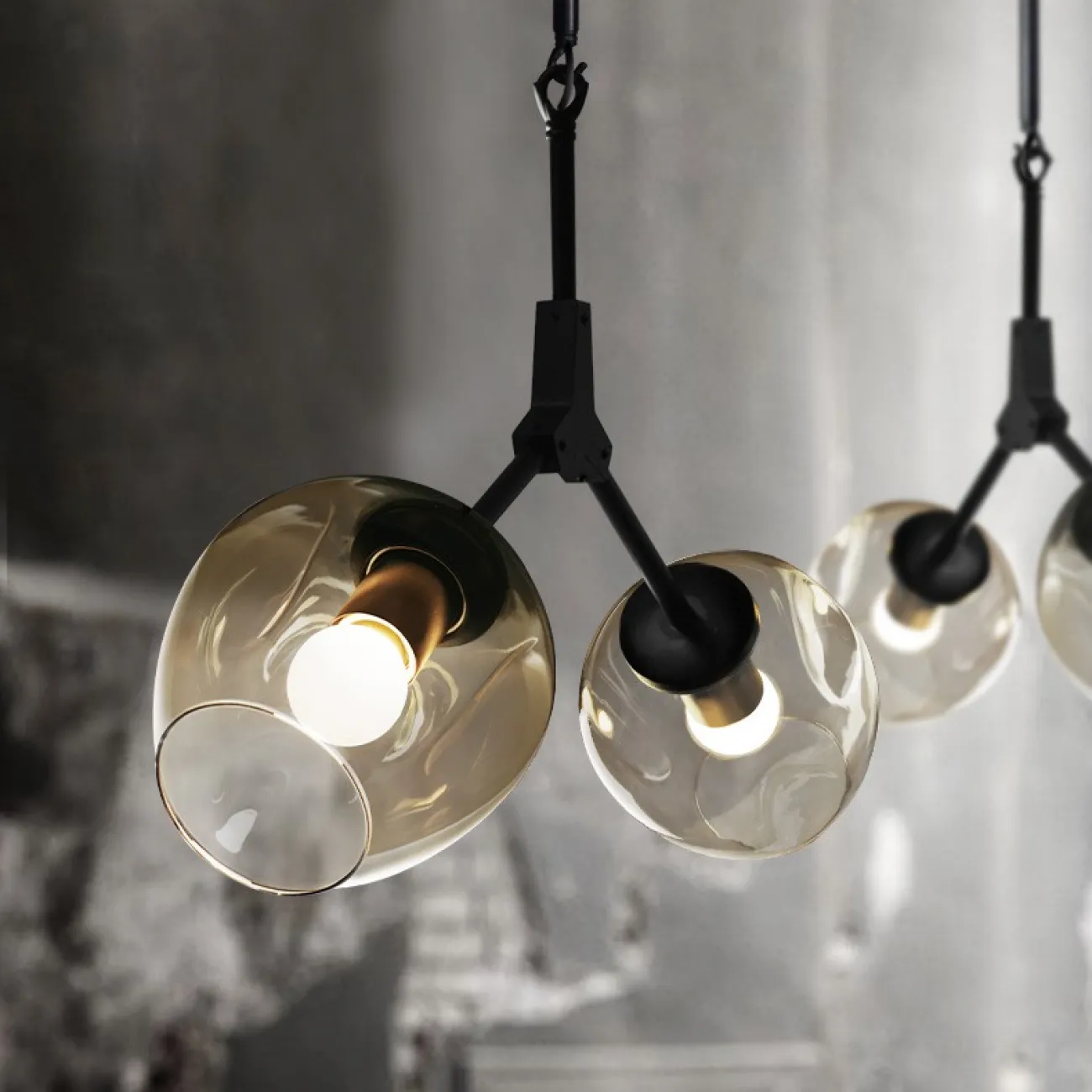 Подвесной светильник ADEL-ONE L2 Cognac Black от ImperiumLoft