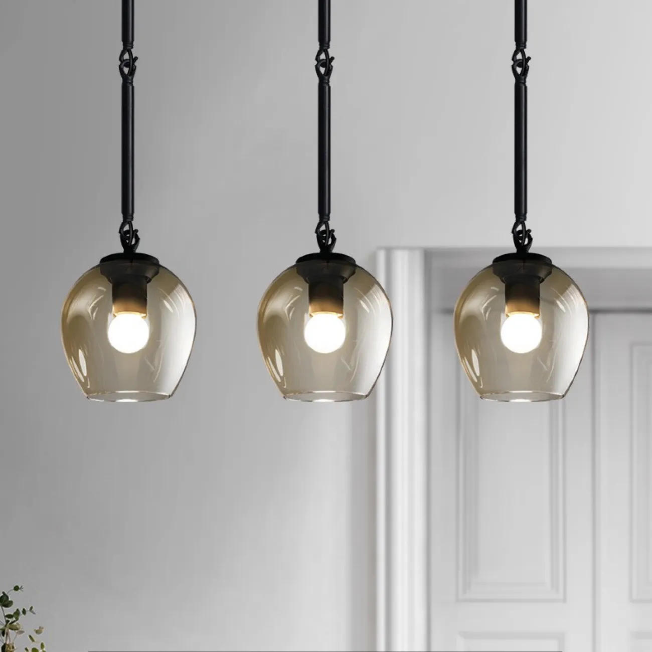Подвесной светильник ADEL-ONE L2 Cognac Black от ImperiumLoft